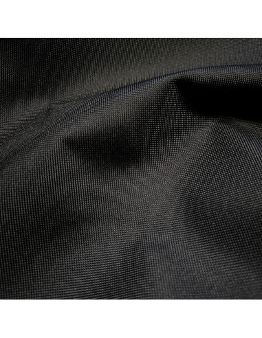 Tissu, Toile à Sac, Envers PVC, Noir, Laize 150 cm, Polyester Imperméable 360g/m²