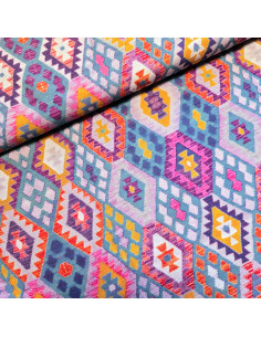 Viscose imprimée, motifs géométriques