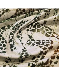 Tissu, Batik Coton Ngadas, Vert, Laize 140 cm, 100% Coton 103g/ml 2