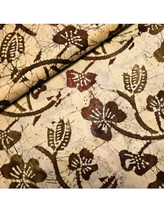 Tissu, Viscose Batik, Ocre, Laize 140 cm, 100% Viscose 150.7g/ml