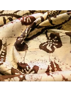 Tissu, Viscose Batik, Ocre, Laize 140 cm, 100% Viscose 150.7g/ml 2