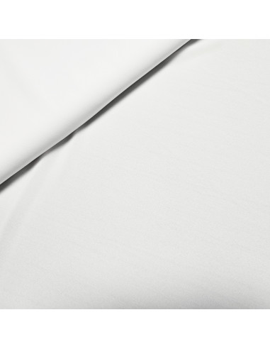 Tissu, Crêpe Mousseline Uni, Blanc Pur, Laize 147 cm, 100% Polyester