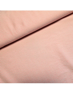 Rayures fines gaufrées, orange et blanc