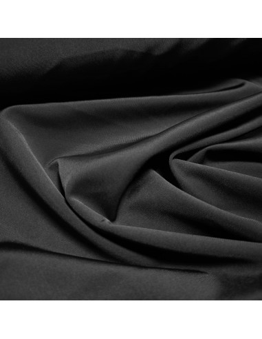 Tissu, Jersey Lycra Maillot de Bain, Noir Intense, Laize 150 cm, Polyester Spandex Stretch