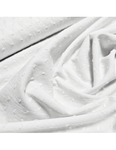 Coton plumetis, blanc