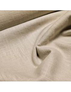 Tissu, Lin Lavé Uni, Beige Naturel, Laize 140 cm, 100% Lin 322g/ml 2