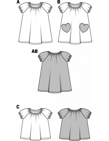 Patron N°9438 Burda kids : Robe et t-shirt