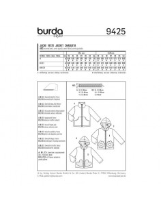 Patron N°9425 Burda kids : Veste 2