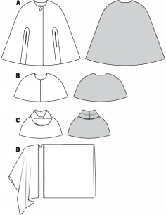 Patron N°7313 Burda : Cape 2