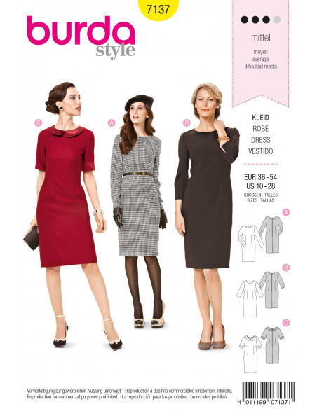 Patron N°7137 Burda : Robe