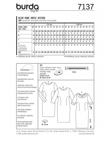 Patron N°7137 Burda : Robe
