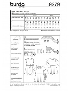 Patron Burda Kids 9379 Robe 2