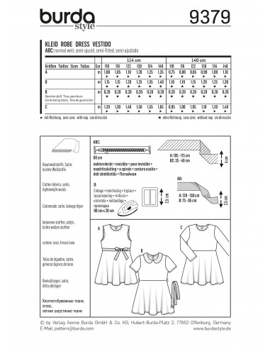 Patron Burda Kids 9379 Robe