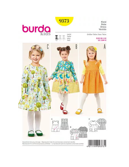 Patron Burda Kids 9373 Robe