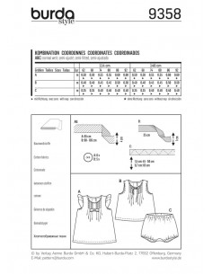 Patron Burda Kids 9358 Ensemble bébé 2