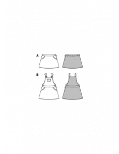 Patron Burda Kids 9356 Jupe et salopette 2