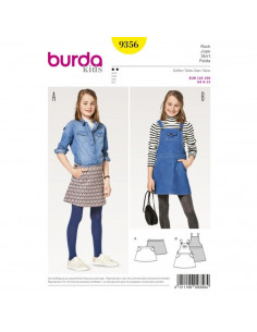 Patron Burda Kids 9356 Jupe et salopette