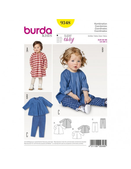 Patron Burda Kids 9348 Ensemble