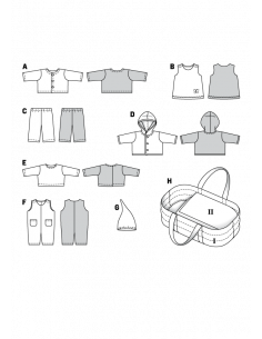 Patron Burda Creative 8591 habits de poupée 2