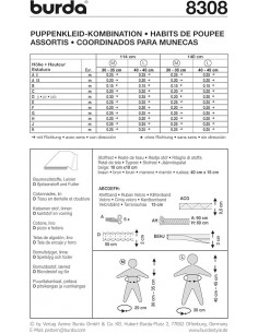 Patron Burda Creative 8308 Coordonnés 2