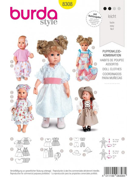 Patron Burda Creative 8308 Coordonnés