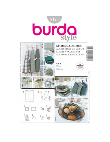 Patron Burda Creative 8125 Accessoires pour la cuisine