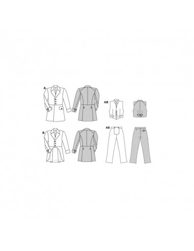 Patron Burda Cranaval 2767 - Déguisement Historique  époque 1848 Homme