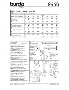 Patron Burda Carnaval 9446 - Déguisement Historique de Chevalier enfant 2