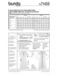 Patron Burda Carnaval 7468 - Déguisement Historique Robe, bonnet Moyen - Âge Femme 2