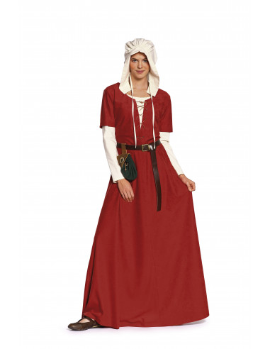 Patron Burda Carnaval 7468 - Déguisement Historique Robe, bonnet Moyen - Âge Femme