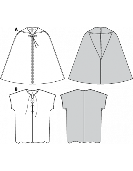 Patron Burda Carnaval 7333 - Déguisement Historique Robin des bois Homme