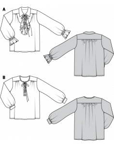 Patron Burda Carnaval 7332 - Déguisement Historique Chemise de pirate Homme 2