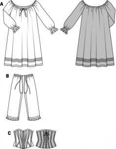 Patron Burda Carnaval 7156 - Déguisement Historique Sous - Vêtements Femme 2