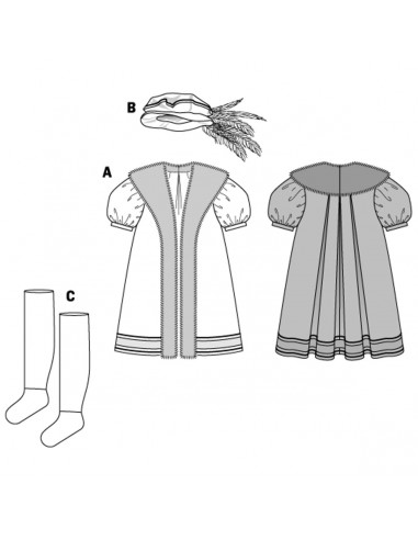 Patron Burda Carnaval 6887 - Déguisement Historique Renaissance anglaise Homme