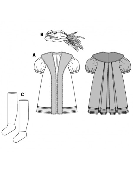 Patron Burda Carnaval 6887 - Déguisement Historique Renaissance anglaise Homme
