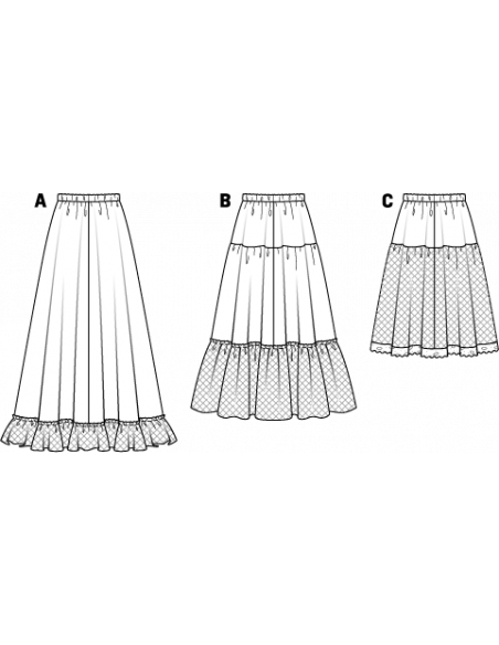 Patron Burda Carnaval 6739 - Déguisement Historique Jupon Femme