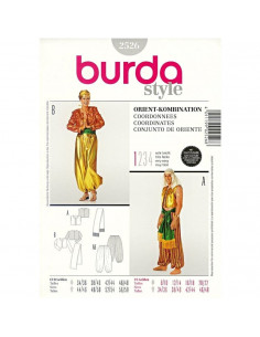 Patron Burda Carnaval 2526 - Déguisement Costumes orientaux Adultes Mixte