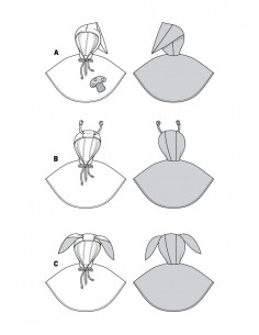 Patron Burda Carnaval 2517 - Déguisement Cape lapin, Coccinelle, Champignon bébé 2