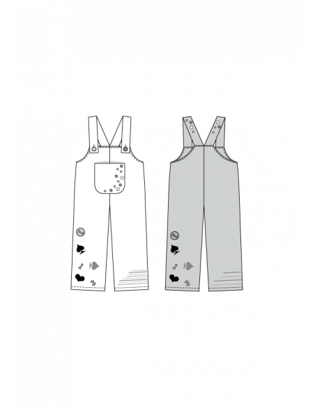 Patron Burda Carnaval 2453 - Déguisement Clown & Paysan Adulte Miste