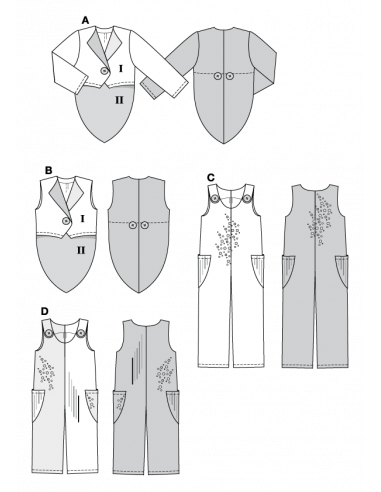 Patron Burda Carnaval 2477 - Déguisement Clown Adulte Mixte