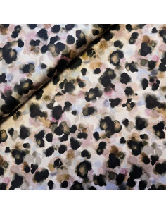 Satin de coton imprimé, peinture