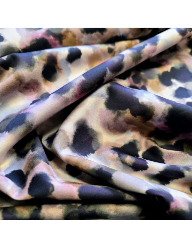 Satin de coton imprimé, peinture