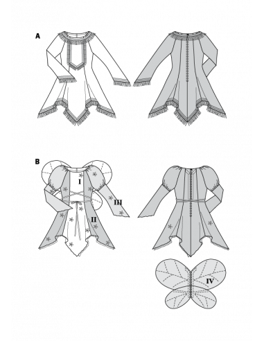 Patron Burda Carnaval 2432 - Déguisement indienne et elfe Femme