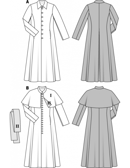 Patron Burda Carnaval 2388 - Déguisement Manteau Prêtre et Cosplay Homme