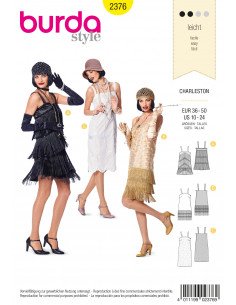 Patron Burda Carnaval 2376 - Déguisement Charleston Femme