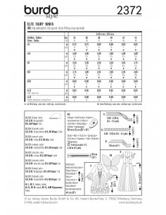 Patron Burda Carnaval 2372 - Déguisement Elfe et Fée Femme 2