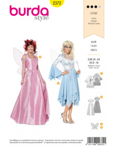 Patron Burda Carnaval 2372 - Déguisement Elfe et Fée Femme