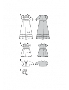 Patron Burda 9804 Kids Robe de baptême 2