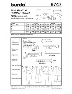 Patron Burda 9747 Kids Pyjama 2