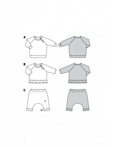 Patron Burda 9712 Kids Ensemble